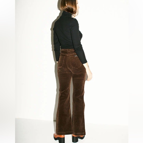 ROLLA'S Dusters Bootcut Espresso Corduroy Pants Size 25 High Rise Slim Boot New - Picture 4 of 16